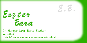 eszter bara business card